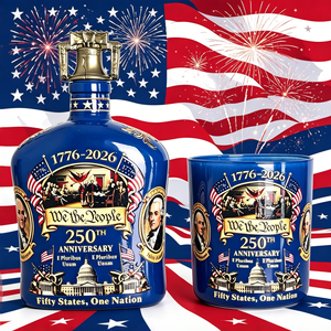 Coffret de verres à whisky USA 250e anniversaire 1776-2026 We The People, ensemble bouteille et verres patriotiques pour la fête de l'Indépendance, pour bar - Product Image 2