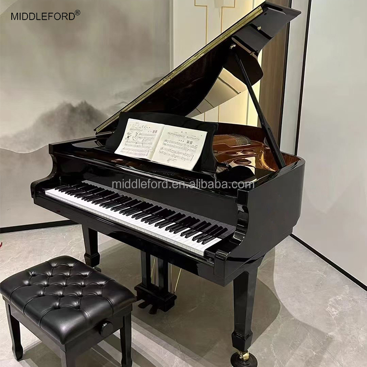 88 Keys Grand Piano - Black Polished Acoustic Silent Piano 88 Keys Grand Piano - Black Polished Acoustic Silent Piano