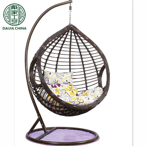 Cesto appeso sedia con buona qualità PE rotondo in rattan materiale utilizzato appeso sedia - Product Image 1