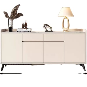 Aparador sencillo y moderno hecho de madera maciza y piedra sinterizada Fácil de instalar y sin preocupaciones - Product Image 5