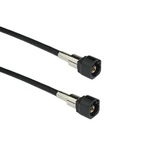 Fakra 4Pin HSD连接器电缆黑色Fakra代码A公对公LVDS Dacar 535 4极HSD电缆组件