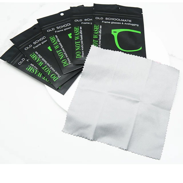 Модная индивидуальная упаковка салфетка для очков противотуманная нано противотуманная салфетка для сухих протираний салфетка для линз противотуманная Очистка