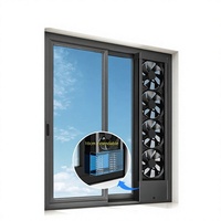Ventilateur d'évacuation de fenêtre sans perçage, rétractable, sans installation, prise électrique multi-standard (japonaise/américaine/australienne), silencieux