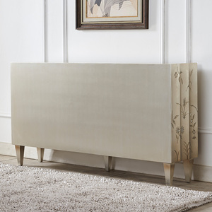 Muebles Gabinete de zapato de madera maciza pintado americano Gabinete de sala de estar Luz Aparador de lujo Patrón floral Gabinete decorativo - Product Image 4