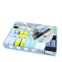 Cable de Silicona Tipo C de 20W con Adaptadores C a C, C a USB C a L, Carga Rápida de 6A para IP16 Pro Max