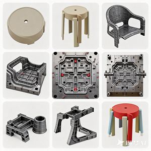 كرسي قابل للطي مصنوع من البلاستيك للاستخدام الخارجي والفعاليات، خفيف الوزن ومحمول - Product Image 3