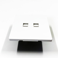 Plaque murale Ethernet double port en acier bronze ignifuge A6 B1 pour ordinateur, prise réseau pour bureau et domicile