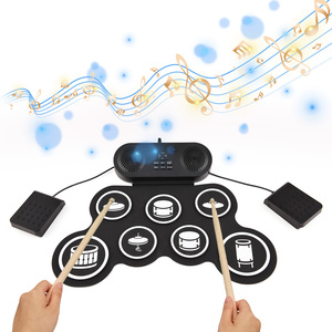 Juego <span class=keywords><strong>de</strong></span> <span class=keywords><strong>tambor</strong></span> electrónico <span class=keywords><strong>de</strong></span> mano, 7 almohadillas con altavoz doble, 7 estilos <span class=keywords><strong>de</strong></span> batería, 6 ritmos, 10 canciones <span class=keywords><strong>de</strong></span> demostración, almohadilla <span class=keywords><strong>de</strong></span> práctica portátil, <span class=keywords><strong>tambor</strong></span> - Product Image 5
