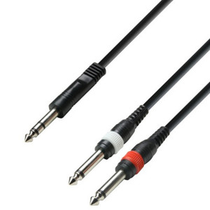 YVPP 0300-3m cavo Audio 6.3mm <span class=keywords><strong>Jack</strong></span> <span class=keywords><strong>Stereo</strong></span> 2X6.3mm <span class=keywords><strong>Jack</strong></span> Mono doppino maschio maschio per uso cellulare diametro esterno 5mm