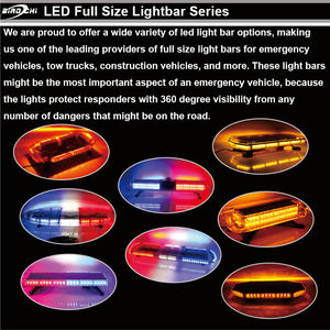 Biaochi 96 Barra de luces de advertencia LED delgada plata blanco aluminio 48 '122CM Barra de luz estroboscópica DE EMERGENCIA impermeable IP <span class=keywords><strong>65</strong></span> para cargador - Product Image 6