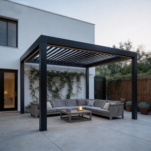Outdoor Eco-Friendly Nature <strong>Gazebo</strong> Electric Motorized Bioclimatica Aluminum Louver Pergola for Villa 3x3 3x4 3x6 4x6 - Product Image 6