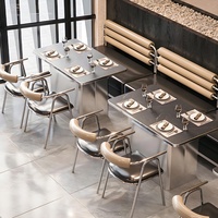 Restaurant tische und Esszimmers tühle aus Edelstahl im Industries til für Coffeeshops Western Restaurants Bars