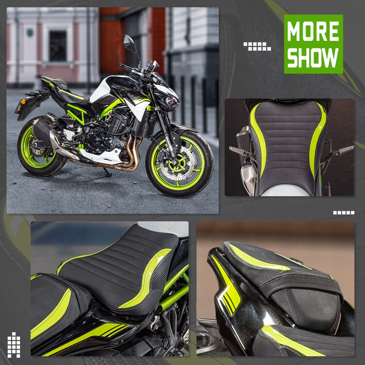 XXUN Waterproof Rear Seat Passenger Cushion Cover for Kawasaki