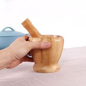 Wholesale Price Bamboo Material Solid Garlic Rammer Household Manual Garlic Stone Mortar Grinding Machine Garlic Rammer - Product Image 4