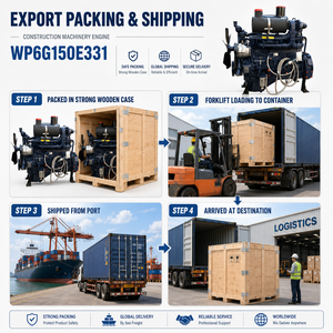 Moteur <span class=keywords><strong>diesel</strong></span> complet SCDC Weichai WP6G WP6G150E331 150HP 110kW/2000rpm pour machines de construction, machines industrielles, chargeuses 4T - Product Image 3