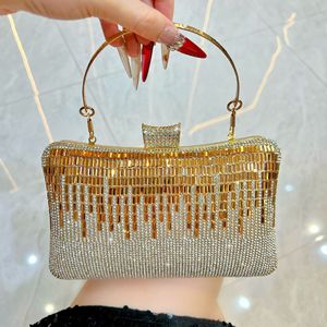 New Cross-border Polyester Rhinestone Evening <b>Clutch</b> Bag Ladies Celebrity Dress Shoulder Crossbody Handbag Tanjing - Product Image 6