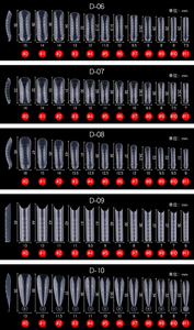 SunelPort Embouts d'ongles en cristal D6 120 pièces, à presser, longs, à bords incurvés et griffes surélevées, ultra-fins, sans trace, sans support en papier - Product Image 4
