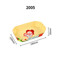 Plateau de présentation pour fruits frais (cerises et fraises) avec design personnalisable, capacité 0,5 kg, boîte de découpe de fruits en forme de bateau