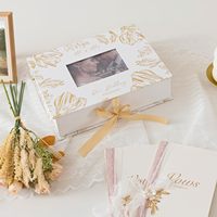 Boîte d'emballage personnalisée de luxe pour souvenirs et cadeaux de mariage et de fiançailles