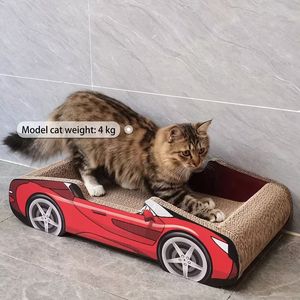 Rascador para Gatos en Forma de Coche Deportivo Rojo, Túnel de Papel con Diseño de Dibujos Animados, Juguete para Gatos para Combatir el Aburrimiento - Product Image 2