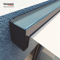 Hooeasy Extérieur Jardin Balcon Patio Toit Électrique Bras Pliant Auvent Cassette Complète Automatique Motorisé Auvents Rétractables