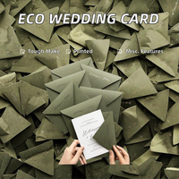 Carte d'invitation de mariage indienne en carton gaufré personnalisée et biodégradable pour la mariée et le marié, livraison rapide