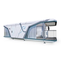 Maison conteneur capsule extensible pour l'extérieur Maison capsule modulaire moderne Maison préfabriquée mobile de luxe