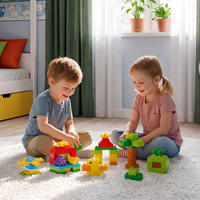 Venta al por Mayor de 78 Piezas de Bloques de Construcción Grandes, Serie de Trenes DIY, Juguete Educativo de Construcción, Suministro a Granel de Fábrica para Niños Mayores de 3 Años, Regalo