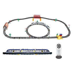 Set Giocattolo Treno Ferroviario con Telecomando Bidirezionale a Infrarossi, Stazioni con Tunnel e Corridoi - Product Image 1