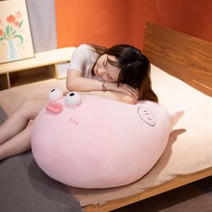 Nettes Big Mouth Puffer Fisch Plüsch tier Cartoon Tier Fisch Gefüllte Puppe Baby Schlaf kissen - Product Image 5