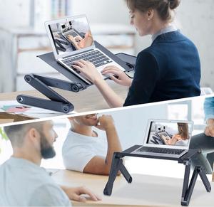 Chất lượng cao xách tay gấp có thể điều chỉnh nhôm máy tính bàn/máy tính xách tay đứng với làm mát CPU người hâm mộ và chuột Pad - Product Image 5