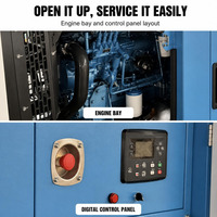 Générateur diesel silencieux Baudouin 24 kW 30 kVA, capot insonorisé, démarrage à distance, panneau de commande numérique, base en acier, CE