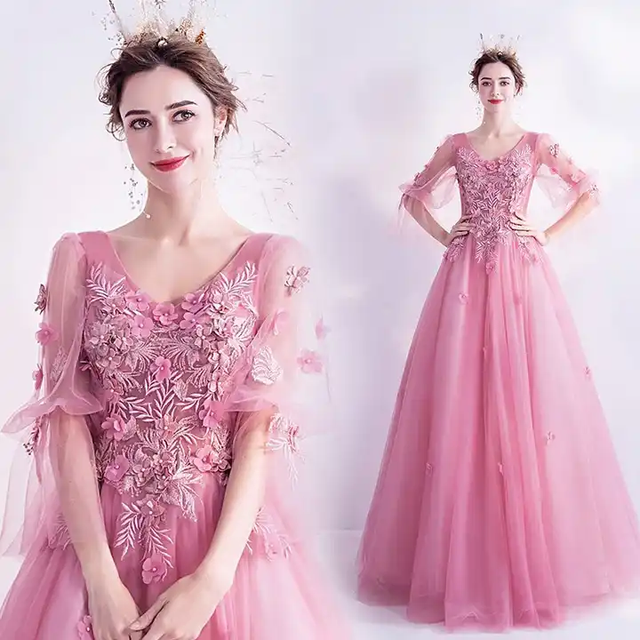 Buy Pink Net Boat Embellished Gown For Women by Pooja Peshoria Online at  Aza Fashions.