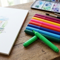 Ensemble de 12 marqueurs lavables à pointe large, non toxiques, à base d'eau, pour enfants et tout-petits, pour le dessin, la rentrée scolaire, cadeau de papeterie artistique