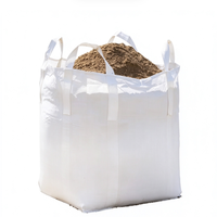 Sac en toile tissée FIBC d'occasion 2000 kg, sac jumbo robuste pour sable, ciment, gravier, matériaux de construction