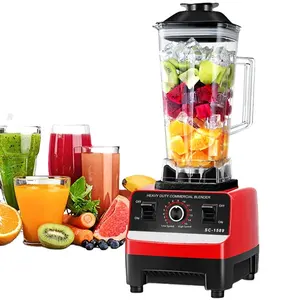 Jus mixeur 2 in 1 tugas berat 4500W perak crest sc-1589 jar cangkir prosesor makanan juicer cangkir blender dan mixer