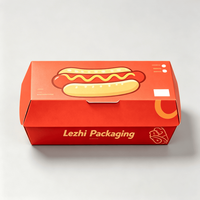 Boîte à hot-dogs personnalisée en papier pour la restauration rapide, boîte à emporter pour hot-dogs, boîte d'emballage pour sushis, sac à sandwich en papier kraft pour l'emballage alimentaire
