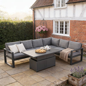 Conjunto de Sofás Modulares para Exteriores de 6 Piezas con Mesa de Centro con Almacenamiento y Cojines Personalizables para Jardín o Patio Trasero - Product Image 2