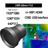 Objectif thermique à focale fixe personnalisé de 60 mm/1,0 en germanium optique, objectif d'imagerie thermique, cœur d'imagerie thermique, vision nocturne, objectif infrarouge