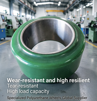 Pneu en PU sans marquage de 10x5x6,5 pouces avec bande en acier, compatible avec les chariots élévateurs électriques CROWN, haute capacité de charge