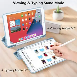 For IPad 10.2/10.5 9.7 Air 3 Smart Silicone Case Pencil Holder 7 8 9th 10.9 Pro 11 Generation Magnetic Stand Tablet Cover