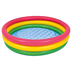 <span class=keywords><strong>Sunclub</strong></span> 17218 Piscina inflable para bebés Piscina colorida de 3 anillos 100cm * 22cm Playa inflable de plástico Juguetes de verano para niños - Product Image 1