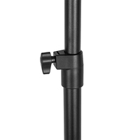 Support de microphone pliable GH-213 en métal noir et plastique avec pince et trépied au sol pour spectacles, fêtes et réunions – Offre Spéciale