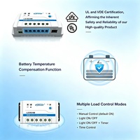 Contrôleur de charge solaire PWM EPEVER 10A 20A 30A 12V 24V Auto PV 50V IP30 avec surveillance à distance Modbus RJ45 pour les grands projets solaires