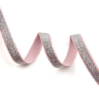 Bande élastique brillante et scintillante de 1 cm pour lingerie, sangle en nylon souple et résistante pour textile de maison, vêtements, sacs, bricolage