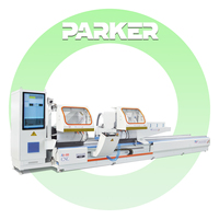 Machine de découpe CNC pour profilés aluminium, scie à onglets double tête pour extrusions de portes et fenêtres coulissantes