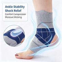 Attelle de cheville personnalisée en tricot 3D, manchon de compression respirant avec coussinet, léger, écologique, unisexe, pour la récupération sportive