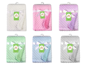 Couverture pour bébé nouveau-né douce et confortable en <span class=keywords><strong>polaire</strong></span> polyester tricotée double couche écologique avec pompon - Product Image 6