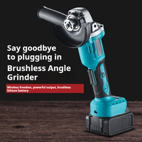 Meuleuse d'angle sans fil 20V 4 pouces en métal, sans balais, outil électrique à batterie, construction en acier inoxydable, garantie 3 ans, déclencheur DIY