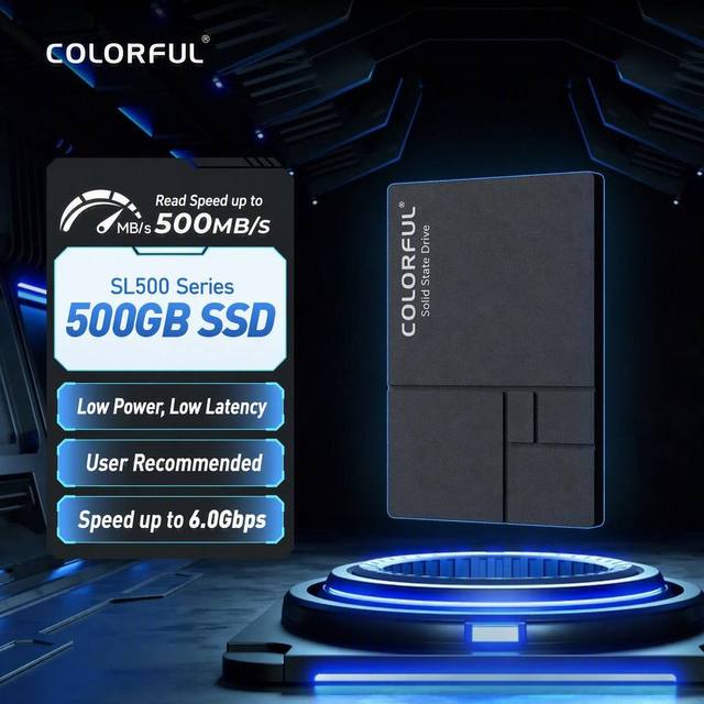 Colorful SL500 500GB SSD SATA III 2.5 Inch Internal Solid State Drive 500MB/s Read Speed for Laptop Desktop PC Upgrade